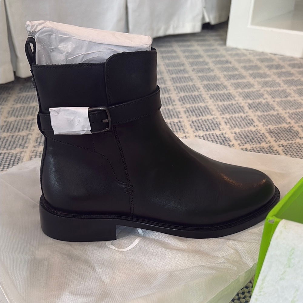 Black Leather Ankle Boots